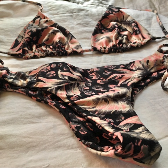 Reversible Tropical Bathing suit bikini Sz L - Picture 8 of 15